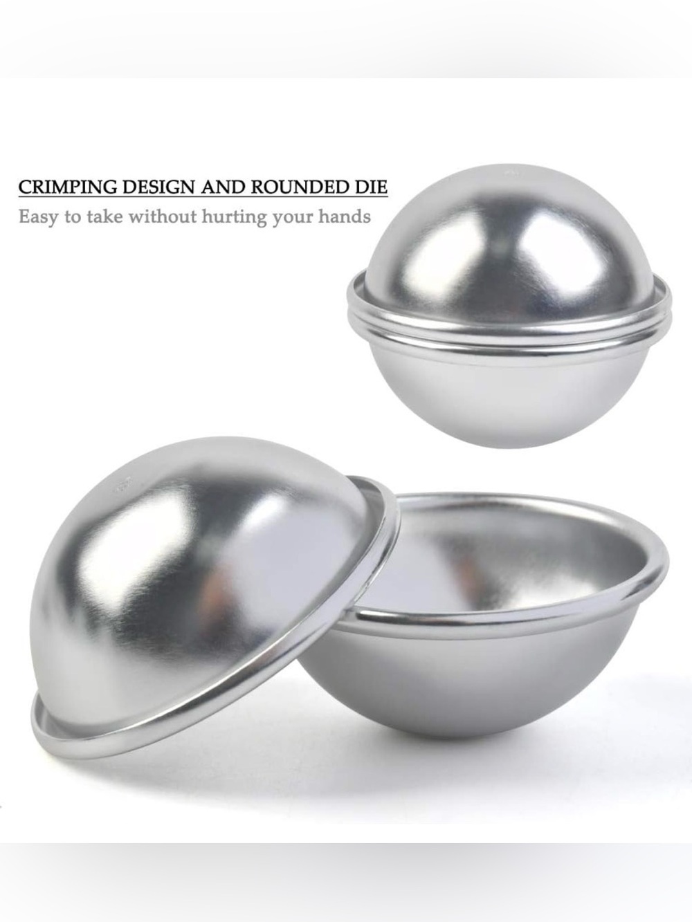 Amazon Silver Stainless Steel bath bomb Molds l